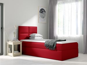 Miniaturka 1 - Czerwone łóżko – mocny akcent kolorystyczny.