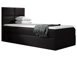 Miniaturka 2 - Czarne łóżko z niskim zagłówkiem – nowoczesny, surowy styl.
