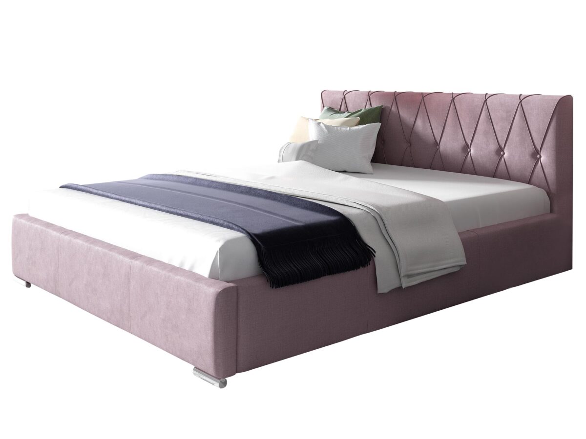 Nowoczesne Łóżko Tapicerowane DENZA