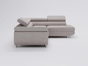 Miniaturka 24 - Taupe sofa narożna z prostą linią i kompaktowym rozmiarem