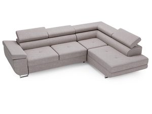 Miniaturka 9 - Ciemnoszara sofa narożna z prostym profilem i schowkiem pod siedziskiem