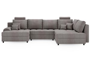 Miniaturka 4 - Szary narożnik sztruksowy z trzema dużymi segmentami