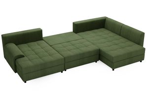 Miniaturka 41 - Zielony narożnik wypoczynkowy z funkcją przechowywania