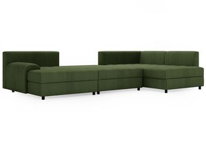 Miniaturka 27 - Zielony narożnik tapicerowany w stylu minimalistycznym