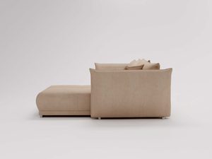 Miniaturka 31 - Tył narożnika beżowego z tapicerką o gładkiej strukturze