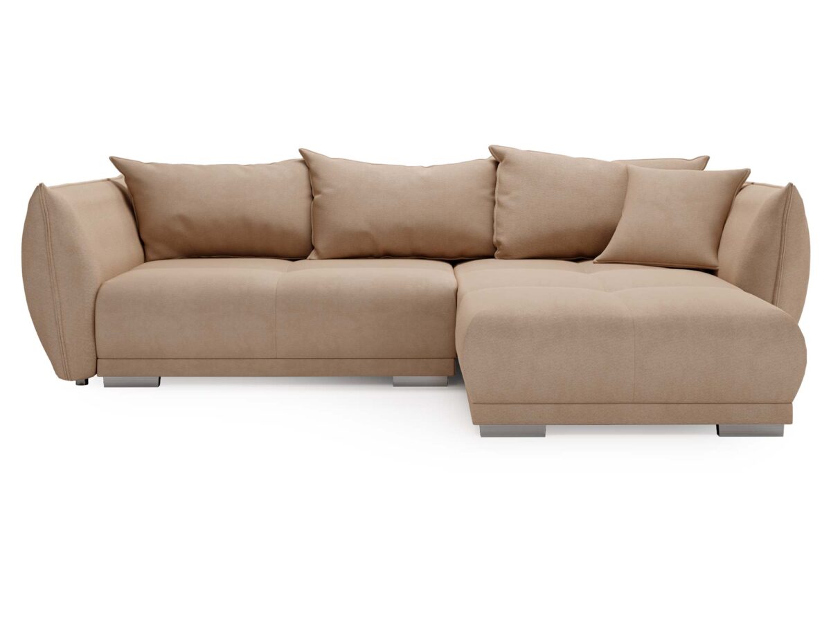 Narożnik z Funkcją Spania do Salonu Beżowy HIACYNT