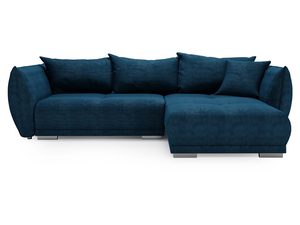 Miniaturka 8 - Granatowy narożnik z wysokimi poduchami i wyrazistym kolorem