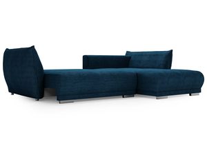 Miniaturka 19 - Granatowy narożnik z niskim bokiem i regulowanym oparciem