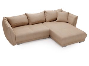 Miniaturka 1 - Beżowy narożnik z wysokim oparciem i klasycznym stylem