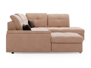 Miniaturka 14 - Narożnik cappuccino z funkcją wypoczynku i pikowaniem