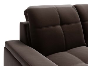 Miniaturka 32 - Zagłówek ciemnobrązowy z miękką tkaniną i nowoczesnym wykończeniem