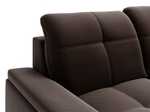 Miniaturka 28 - Zagłówek brązowy z nowoczesną linią i subtelnym pikowaniem