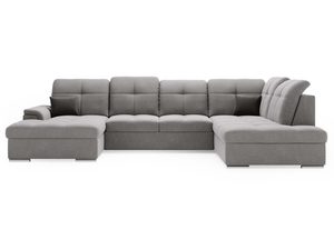 Miniaturka 1 - Narożnik szary z funkcją spania i wysokim zagłówkiem