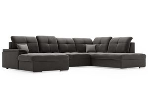 Miniaturka 7 - Narożnik grafitowy modułowy z funkcją relaksu i nowoczesnym układem