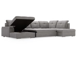 Miniaturka 17 - Narożnik szary z unoszonym siedziskiem i pojemnikiem