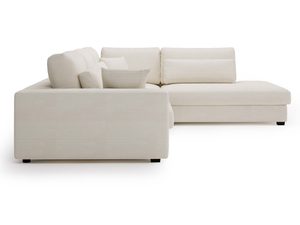 Miniaturka 8 - Beżowy narożnik z narożnym siedziskiem i klasyczną formą