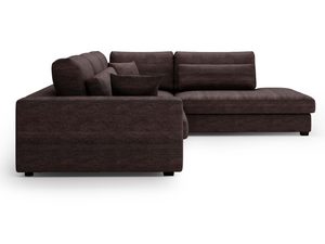 Miniaturka 11 - Narożnik czekoladowy z funkcją spania i ozdobnymi szwami