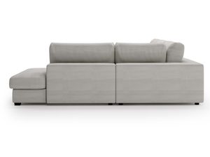 Miniaturka 13 - Jasnoszary narożnik z tapicerką i prostym bokiem