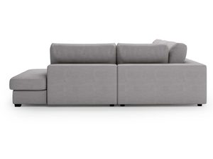 Miniaturka 14 - Jasnoszary narożnik z prostym układem i wysokim siedziskiem