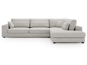 Miniaturka 2 - Szary narożnik z wysokimi oparciami i klasycznym stylem