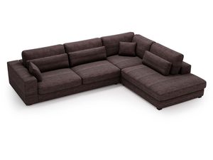 Miniaturka 19 - Narożnik czekoladowy z ozdobnymi poduchami i funkcją relaksu