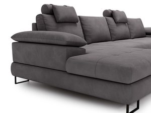 Miniaturka 19 - Sofa ciemnoszara z wysokim zagłówkiem