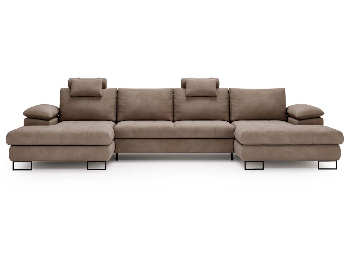 Brązowy Narożnik Ekskluzywny do Salonu BROOKLYN