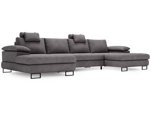 Miniaturka 7 - Narożnik grafitowy z funkcją spania i podwójnym bokiem