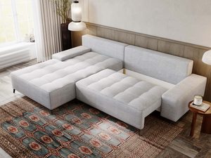 Miniaturka 29 - Sofa narożna z funkcją spania w aranżacji z dywanem orientalnym