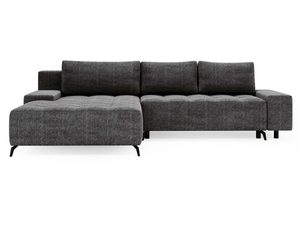 Miniaturka 3 - Narożnik grafitowy z funkcją spania i niskim bokiem