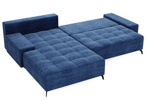 Miniaturka 12 - Narożnik grafitowy z miękką powierzchnią spania i czarnymi nogami