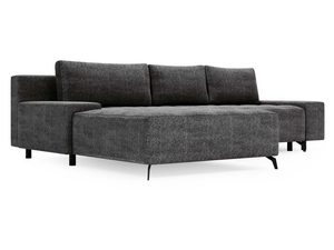 Miniaturka 7 - Narożnik grafitowy z wysokim bokiem i miękką tapicerką