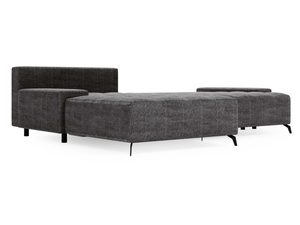 Miniaturka 23 - Narożnik grafitowy rozkładany z funkcją spania i czarną podstawą