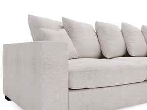 Miniaturka 22 - Sofa biała z tapicerką boucle i miękkimi poduchami