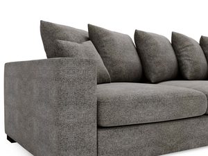 Miniaturka 23 - Sofa grafitowa z wysokim oparciem i prostą konstrukcją