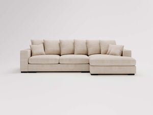 Miniaturka 25 - Sofa piaskowa z klasycznym układem i miękkim tapicerowaniem