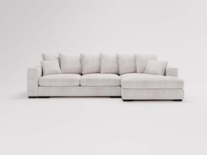 Miniaturka 26 - Sofa kremowa z trzema siedziskami i prostym oparciem