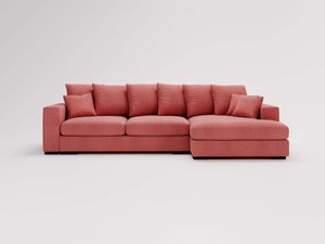 Miniaturka 28 - Sofa różowa z nowoczesnym układem i ozdobnymi poduszkami