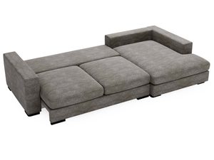 Miniaturka 15 - Szary narożnik z funkcją spania i dwoma dużymi poduchami