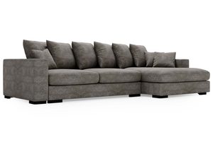 Miniaturka 7 - Sofa szara z tkaniny i eleganckimi poduchami do salonu