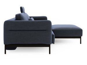 Miniaturka 7 - Narożnik granatowy z oparciem typu kubełkowego i nowoczesnym designem