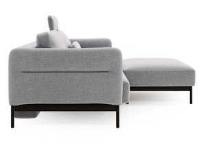 Miniaturka 6 - Jasnoszary narożnik z funkcjonalnym układem i komfortowym siedziskiem