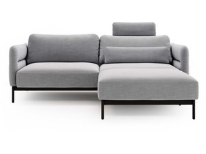 Miniaturka 2 - Jasnoszary narożnik z zagłówkiem i prostą linią