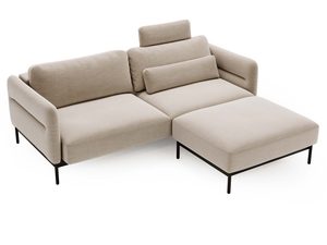 Miniaturka 13 - Narożnik piaskowy z zagłówkiem i czarną metalową ramą