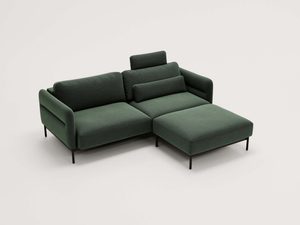 Miniaturka 23 - Zielony narożnik z czarnymi nogami i oparciem typu box