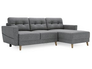 Miniaturka 10 - Sofa narożna w grafitowym odcieniu z klasycznym stylem