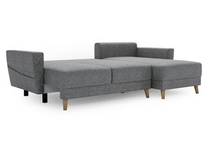 Miniaturka 17 - Jasnoszara sofa z bocznymi elementami i pufą