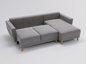 Miniaturka 38 - Jasnoszara sofa z niskim oparciem i szerokim siedziskiem