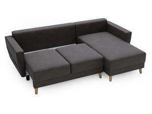 Miniaturka 23 - Szara sofa z dopasowanymi pufami na jasnym tle