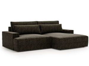 Miniaturka 3 - Brązowa sofa modułowa z tapicerką typu boucle